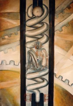 Bild Mittig, Öl auf Leinwand, 1986, 60 x 90